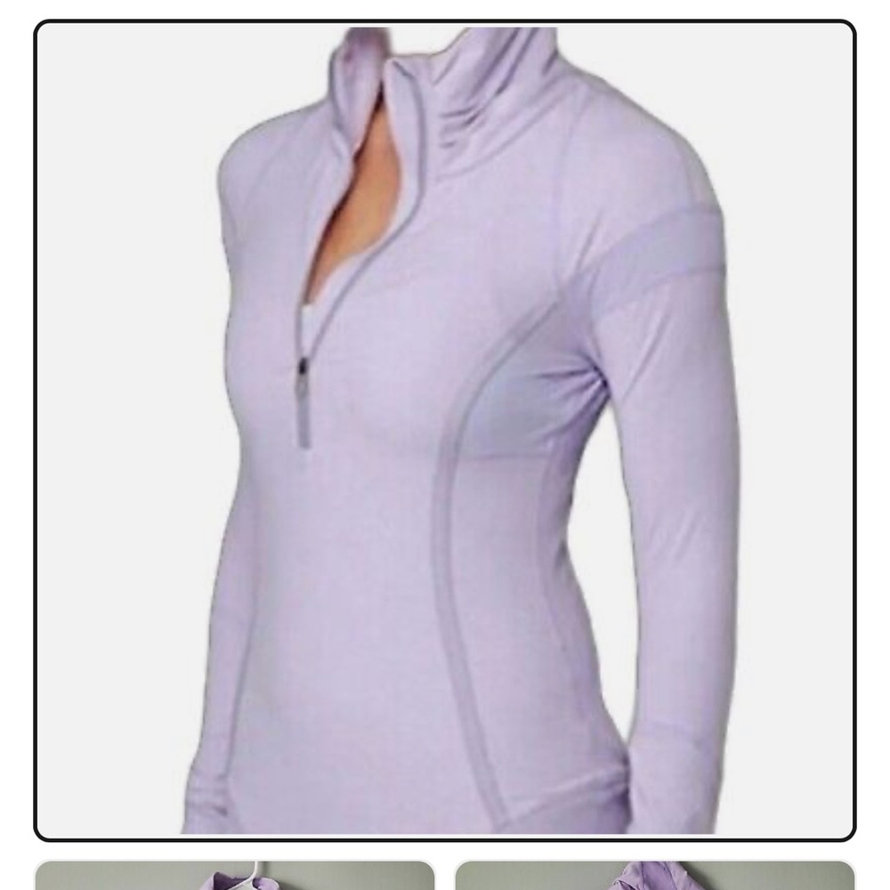 Lululemon Run Inspire 1/2 Zip Pullover - Heathered Lilac Size 6